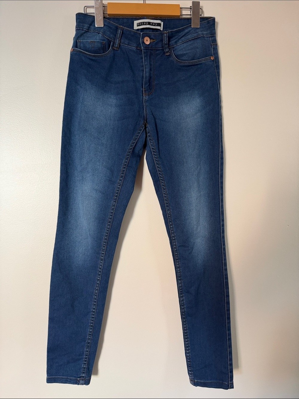Noisy May Lucy Dark Blue High-Waist Jegging Skinny Jeans size S/M - Picture 2 of 10